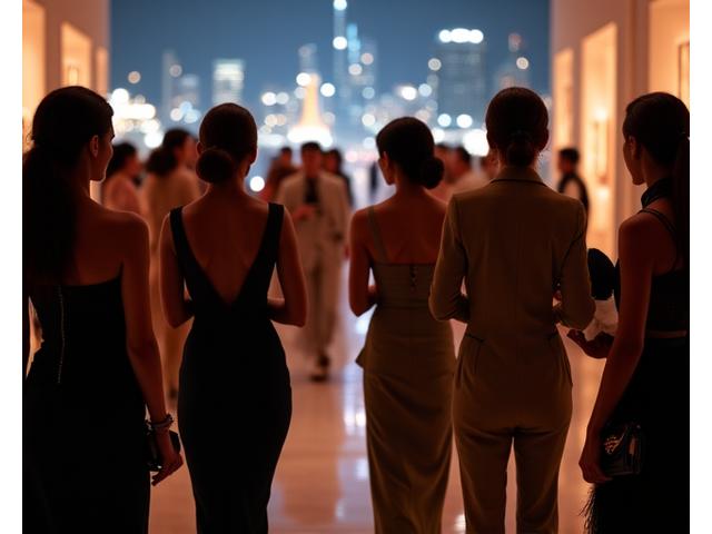 해외 패션쇼 VIP 고객 사진