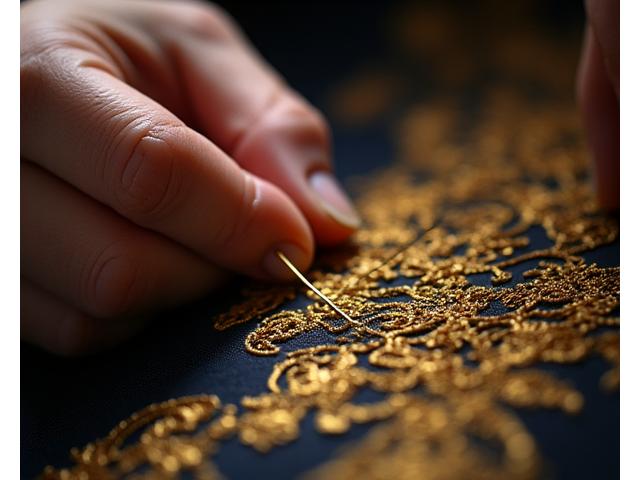 정교한 맞춤 자수