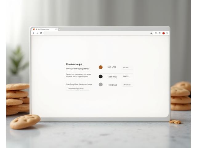 쿠키 동의 설정 창과 브라우저 아이콘